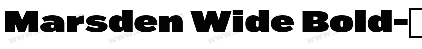 Marsden Wide Bold字体转换